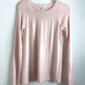 ELLEN Tracy Fine Knit Wool Pink Long Sleeve Sweater L